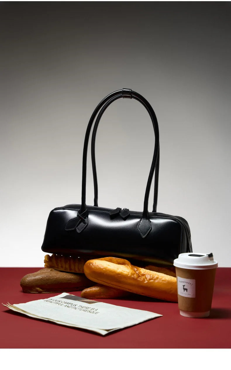 Genuine leather bag woman 2025 korean luxury bag vintage long shoulder bag Handbags ladies underarm Bag Shopping bag