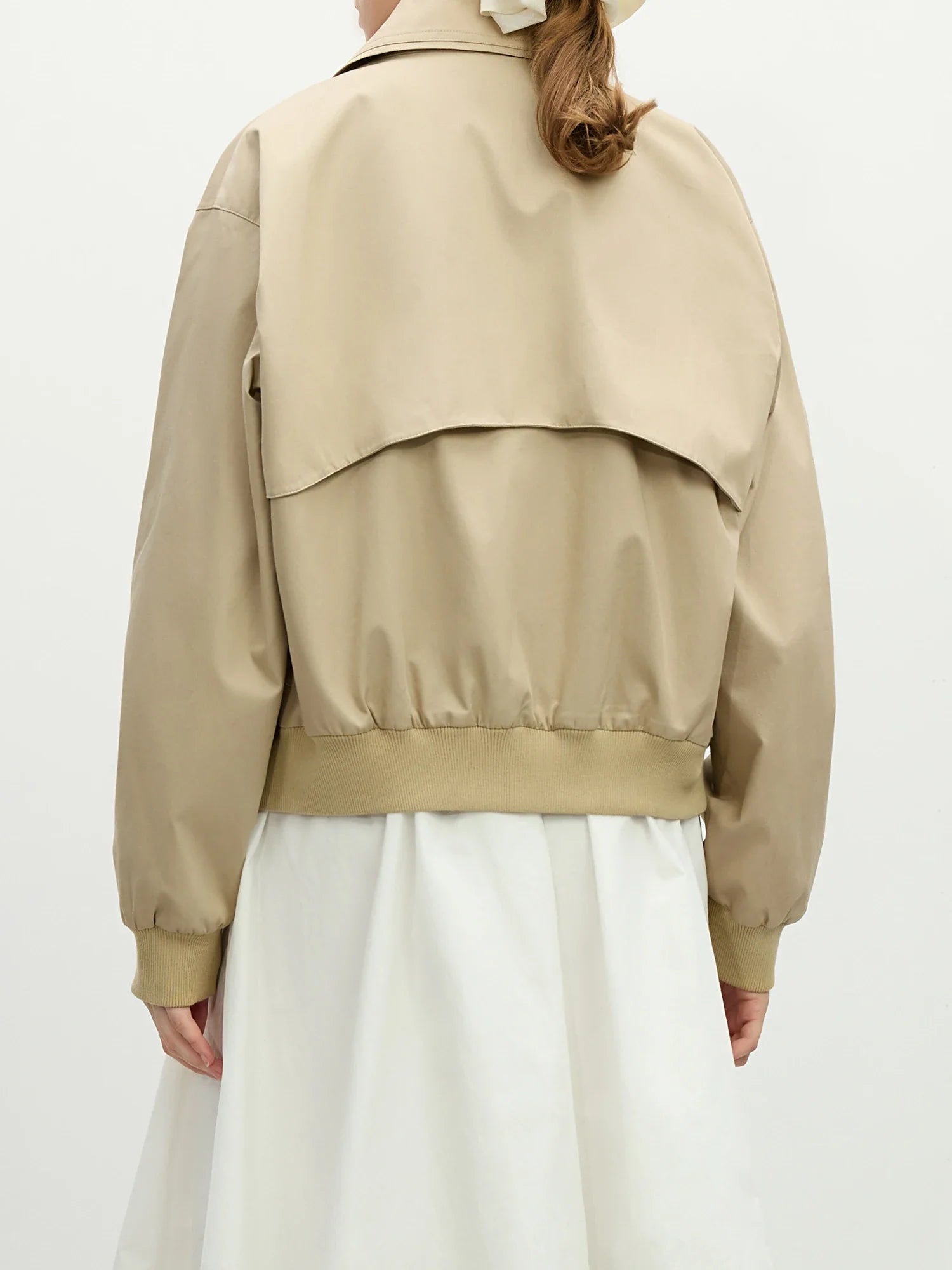 FSLE Office Lady Retro Workwear Style Jacket for Spring 2025 Short Style Off Shoulder Sleeves Casual Jacket 25FS11219