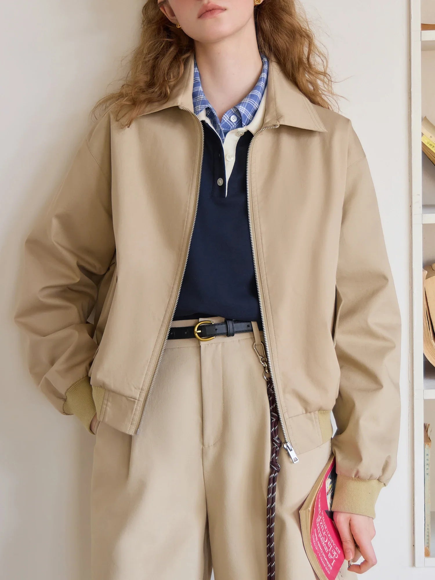 FSLE Office Lady Retro Workwear Style Jacket for Spring 2025 Short Style Off Shoulder Sleeves Casual Jacket 25FS11219