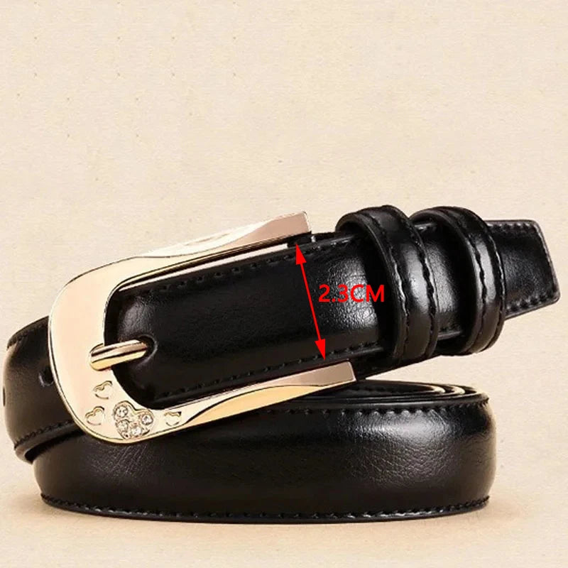 Casual Belt Stylish Women's Waistband Red Brown Belt Female Belt Ladies Designer Fashion Stylish Women's Belts LB018