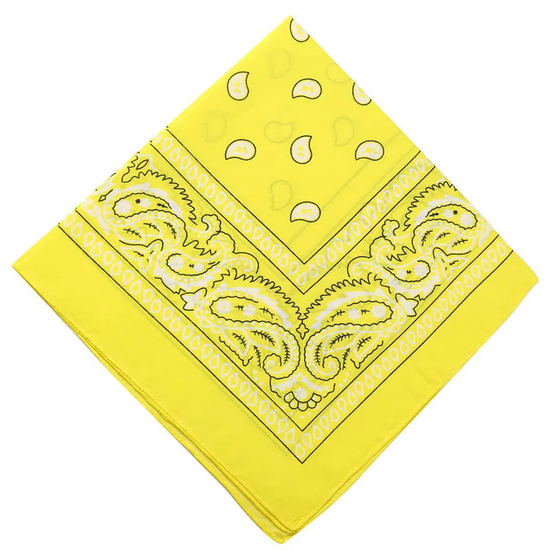 Hip Hop Women Bandana Scarf Girls Kids Punk Square Bandanas Headwear Fashion Bohemian Head Scarf Headbands Hair Accessories 2024