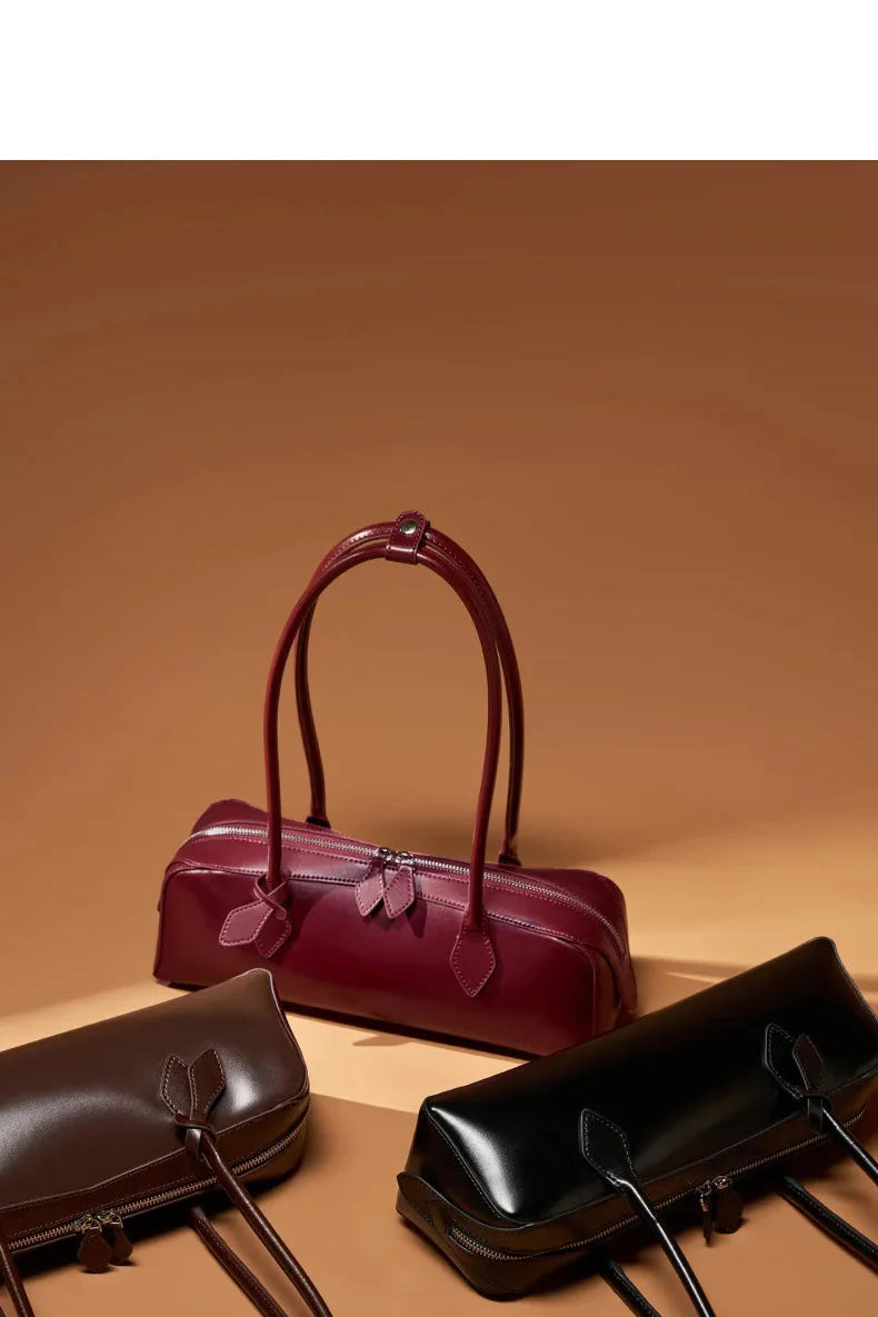 Genuine leather bag woman 2025 korean luxury bag vintage long shoulder bag Handbags ladies underarm Bag Shopping bag