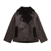 MUJER 2025 Woman Thick Faux Leather Jackets for Women Autumn Winter Warm Coats Female Demi-season Plush Jacket Women Outerwears